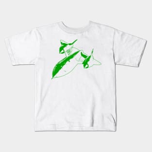 Lockheed SR-71 Blackbird - Green Design Kids T-Shirt